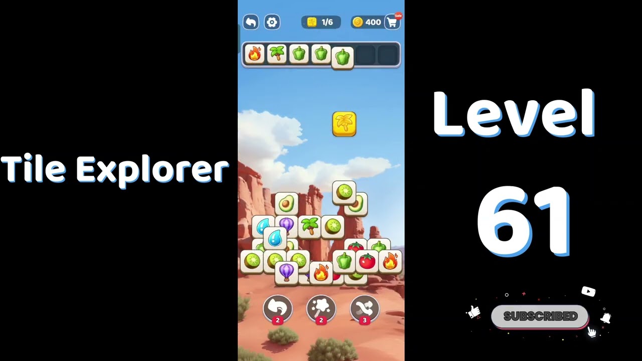 ๐ฎ Tile Explorer Level 61 Walkthrough | Triple Match | Go Answer ๐งฉโจ