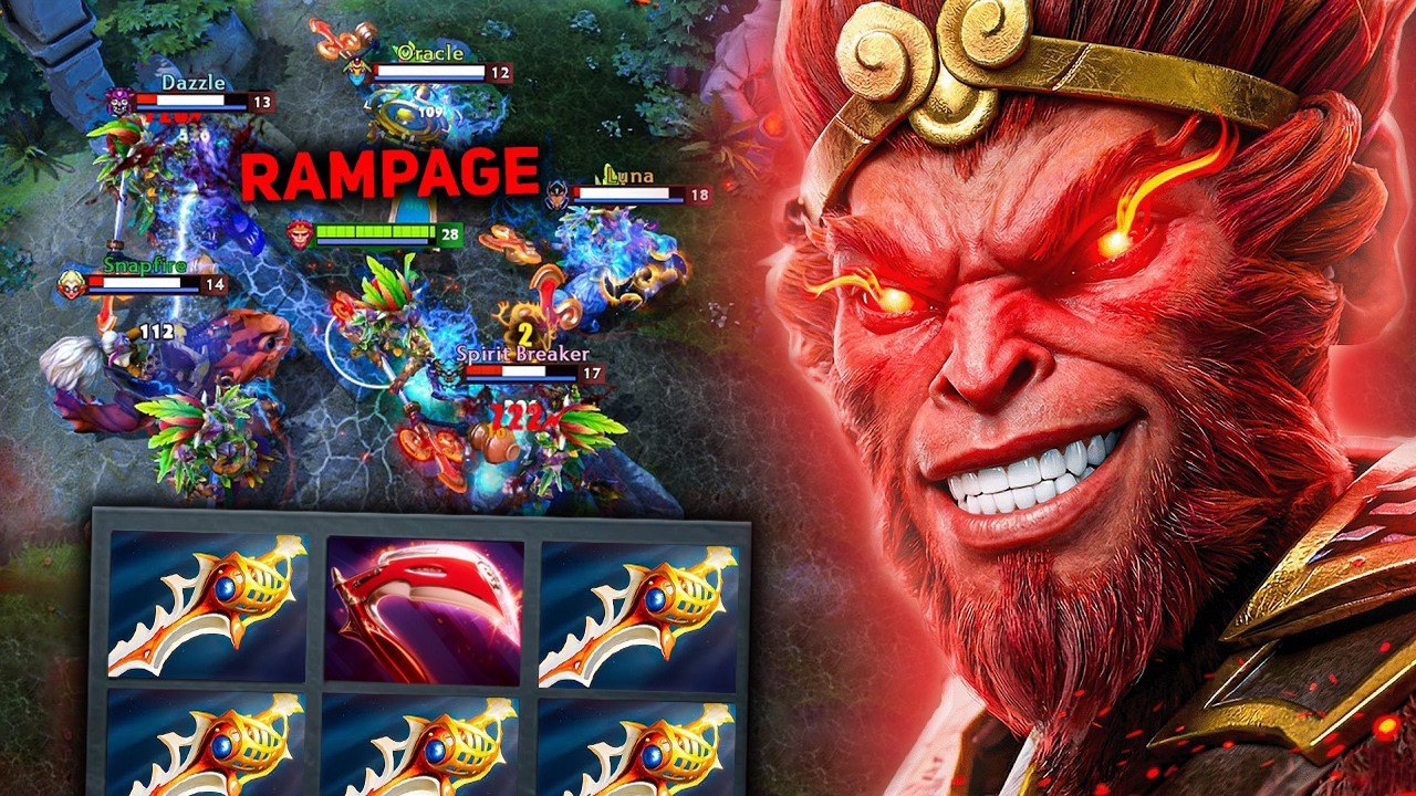 x5 Divine Rapier Monkey King🔥🔥🔥One Shot Rampage 37Kills | Dota 2
