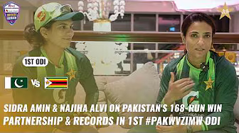 Sidra Amin & Najiha Alvi on Pakistan's 168-Run Win | Partnership & Records in 1st #PAKWvZIMW ODI