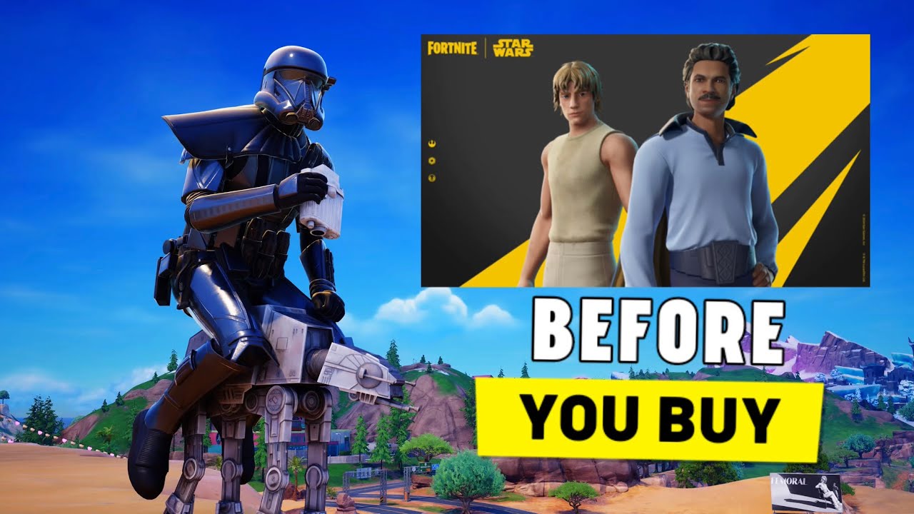 DAGOBAH LUKE, AWR TROOPER & LANDO CALRISSIAN GAMEPLAY | STAR WARS x FORTNITE (BEFORE YOU BUY)