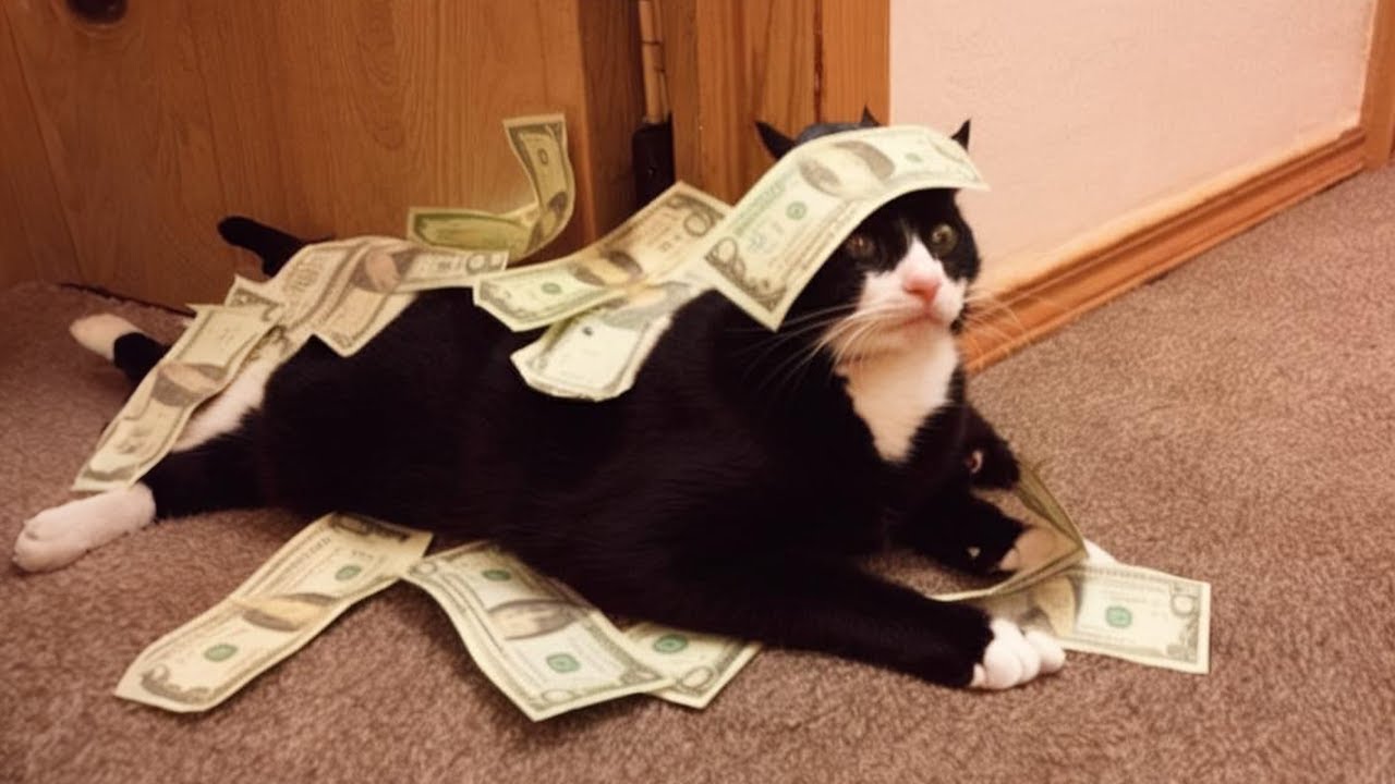 Tuxedo cat behavior! Funny cat videos background