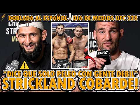 ⚠️KHAMZAT CHIMAEV: TODA LA SEGURIDAD ES PARA CUIDAR A STRICKLAND! UFC 328 DIA DE MEDIOS EN ESPAÑOL