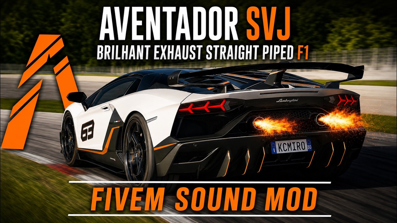 FiveM Sound Mod - Aventador SVJ Briliant Exhaust 2in1 Stage 2 Pops (IRL Recordings) background