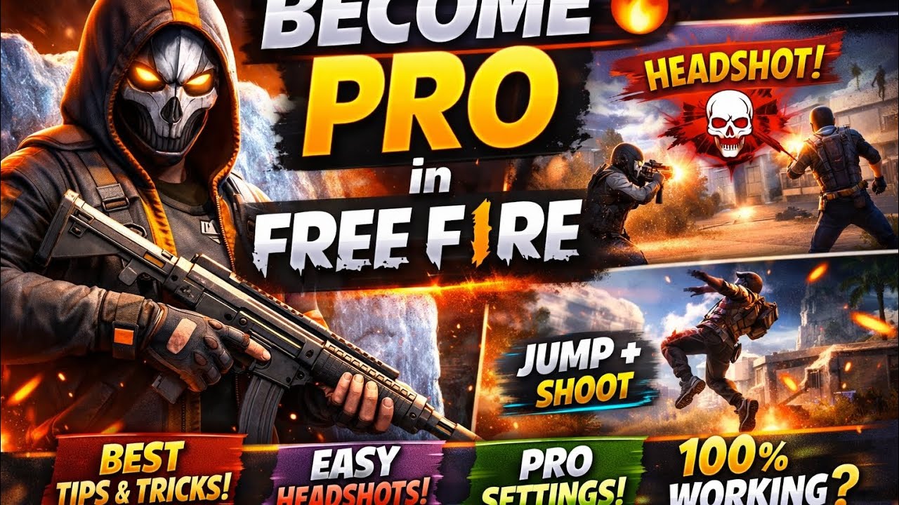 Become PRO in Free Fire ЁЯФе Best Tips & Tricks 2026 | Easy Headshots + Pro Settings background