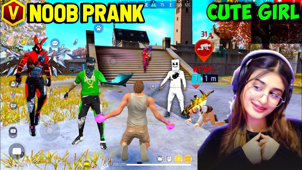 Noob Prank On Random Angry Girl 😤 DJ ADAM ने लिया Revange - Cs Ranked | Garena Free Fire 🔥⚡ background