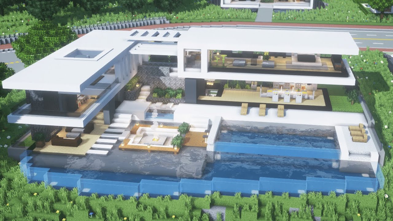 Minecraft Tutorial | Modern House | Gracium - Modern City #30 background