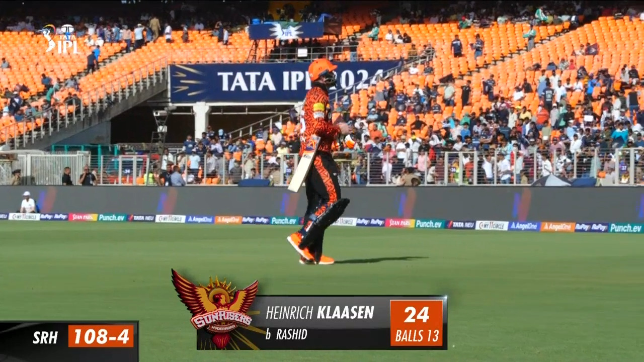 M12: GT vs SRH – Heinrich Klaasen Wicket