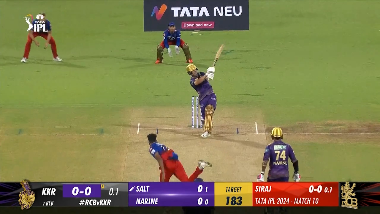 M10: RCB vs KKR – Phil Salt Six background