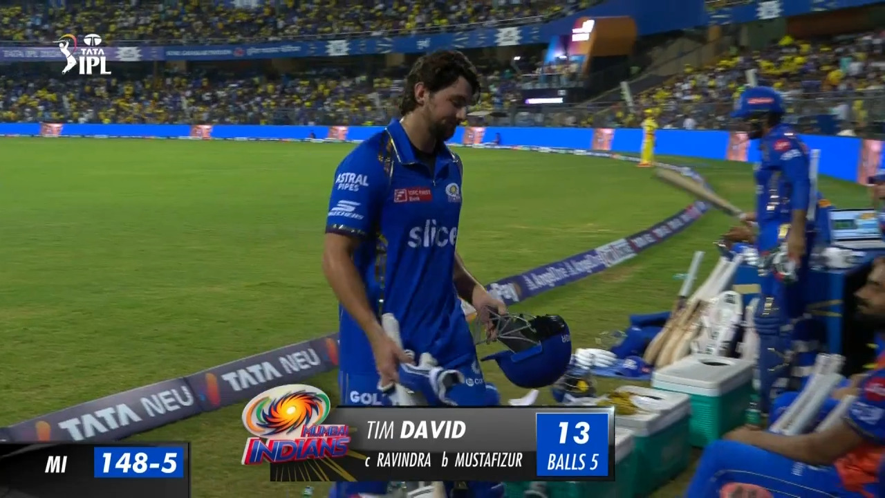 M29: MI vs CSK – Tim David Wicket