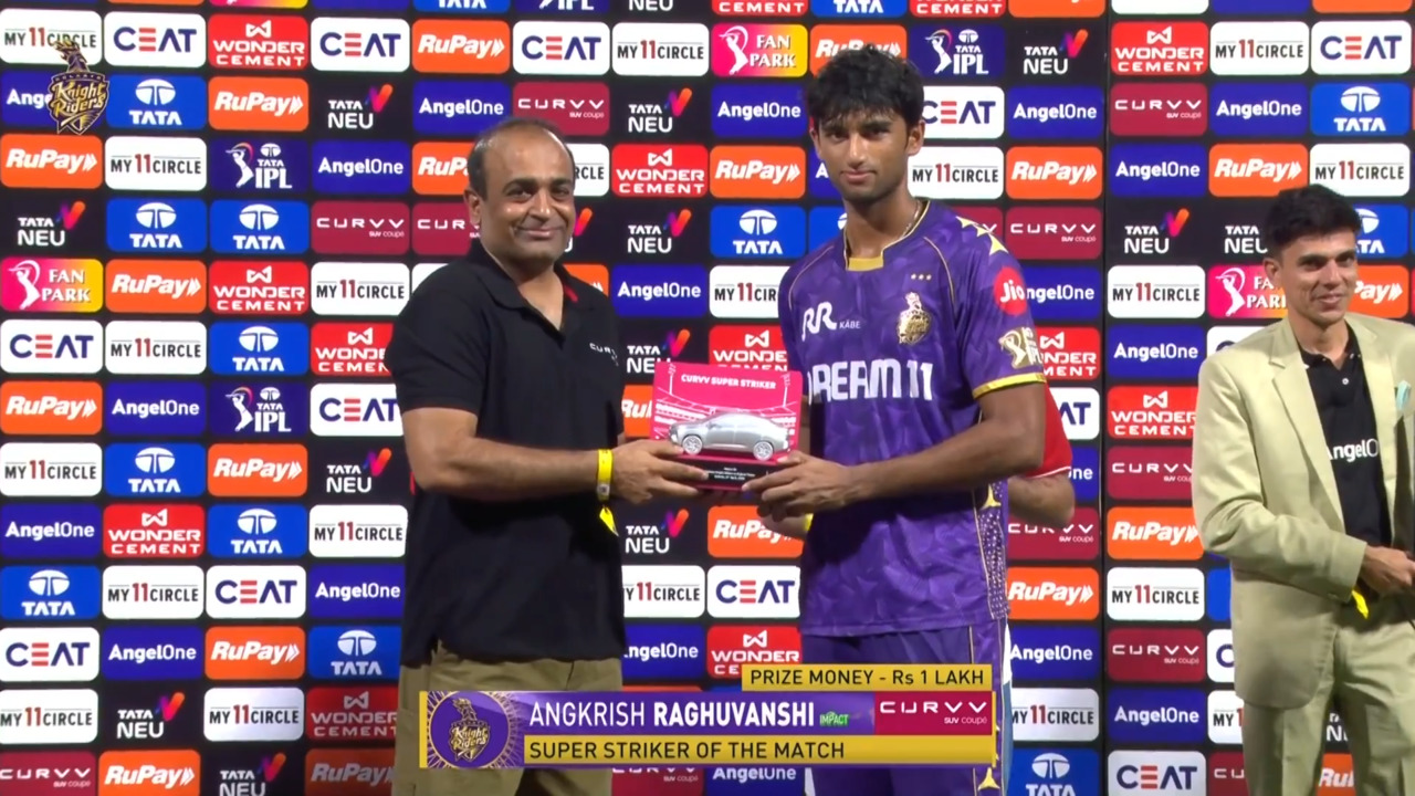 IPL 2025 M39: KKR vs GT - Curvv Super Striker of the Match - Angkrish Raghuvanshi