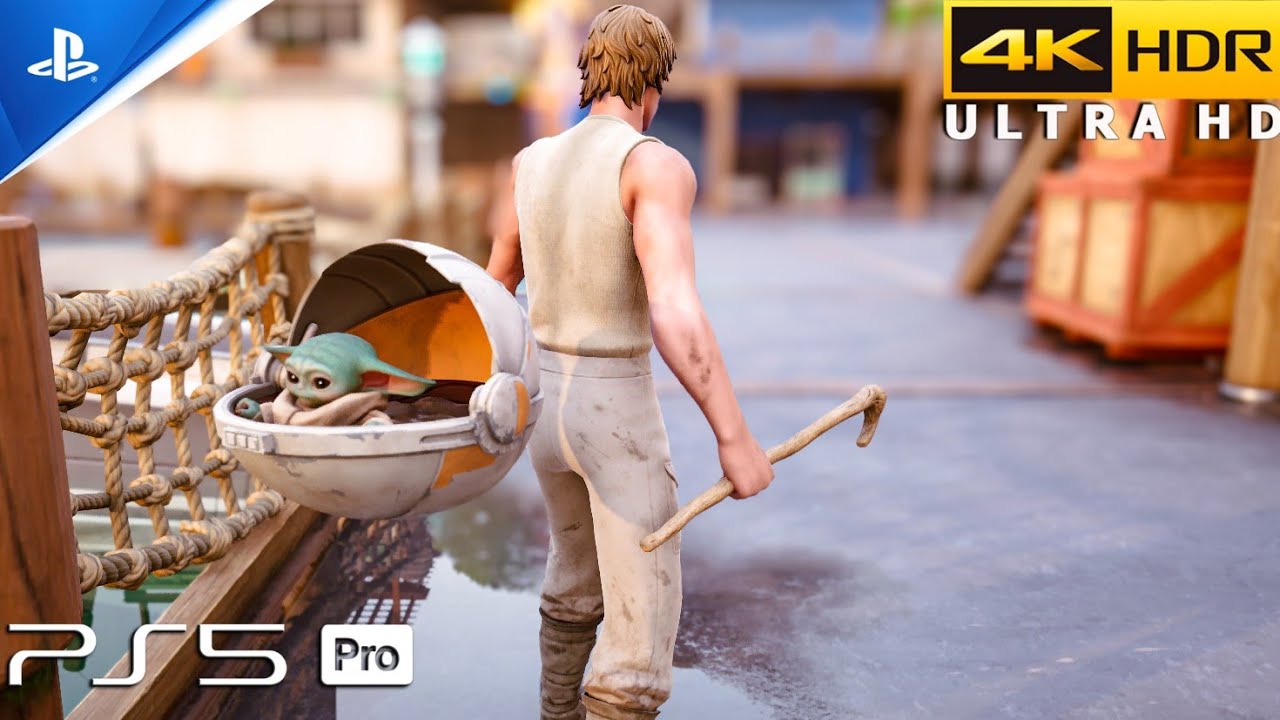 Fortnite (PS5 Pro) 4K 120FPS HDR Gameplay | Skin Dagobah Luke