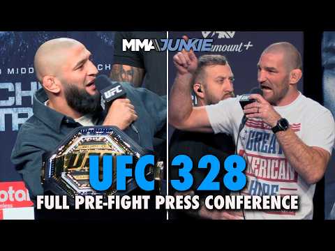 UFC 328 full press conference: Khamzat Chimaev, Sean Strickland go insane with trash talk