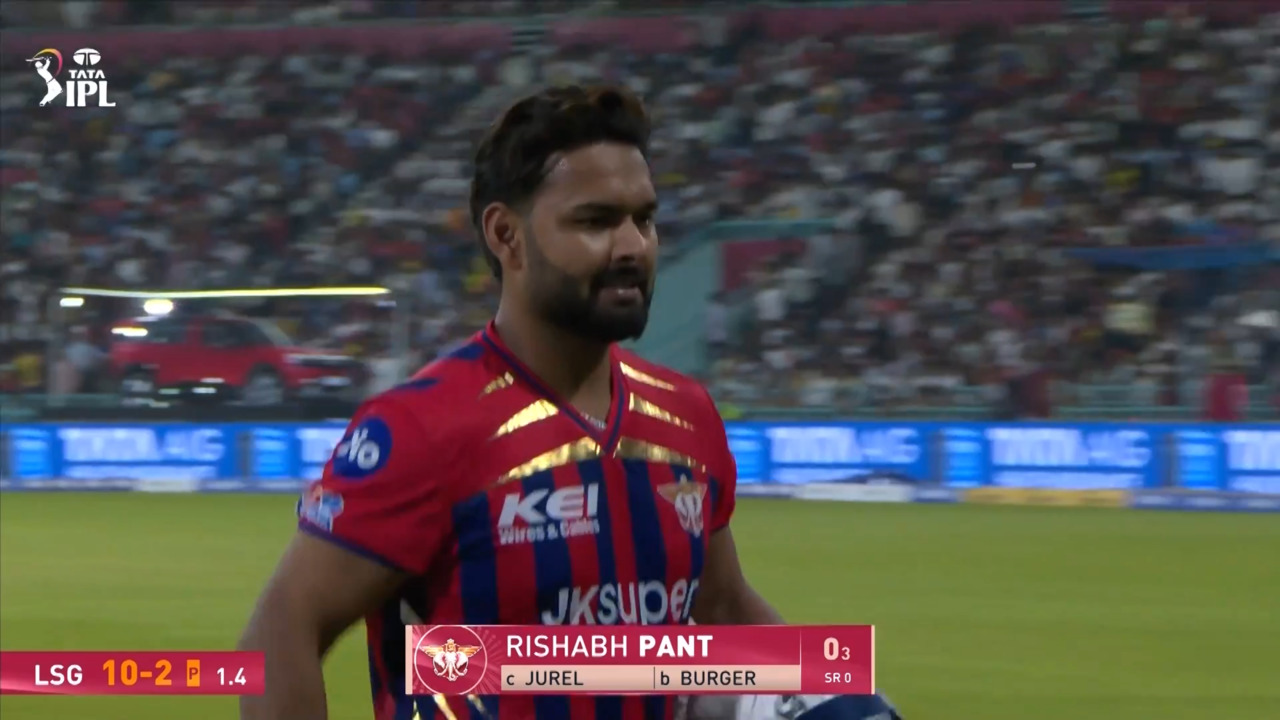 IPL 2026 M32: LSG vs RR - Rishabh Pant Wicket