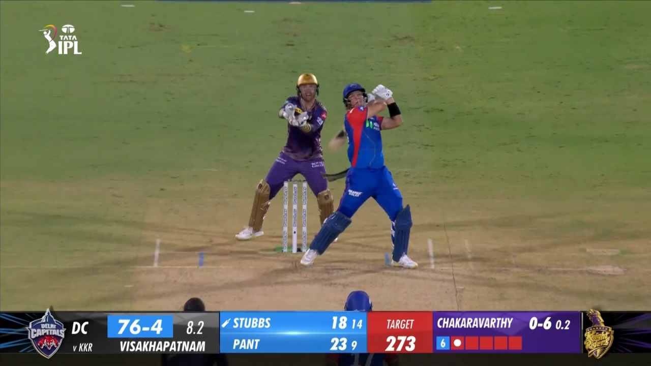 M16: DC vs KKR – Tristan Stubbs Six