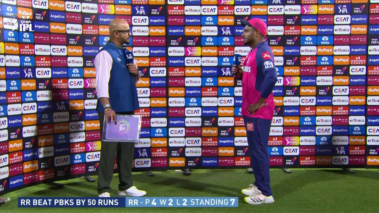 IPL 2025 M18: PBKS vs RR - Post Match Presentation background