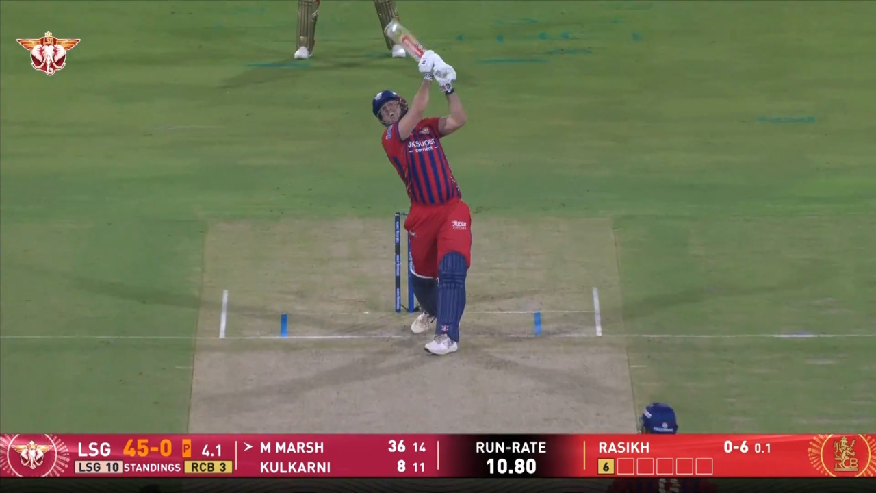 IPL 2026 M50: LSG vs RCB - Mitchell Marsh Six