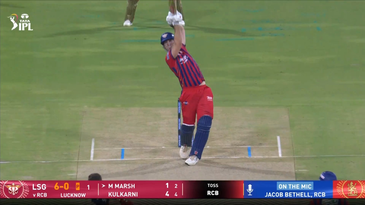 IPL 2026 M50: LSG vs RCB - Mitchell Marsh Six