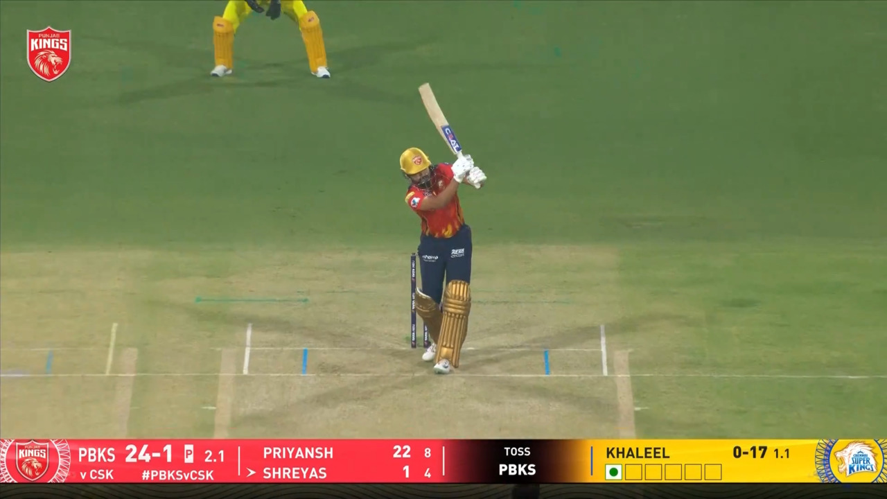 IPL 2025 M22: PBKS vs CSK - Shreyas Iyer Six