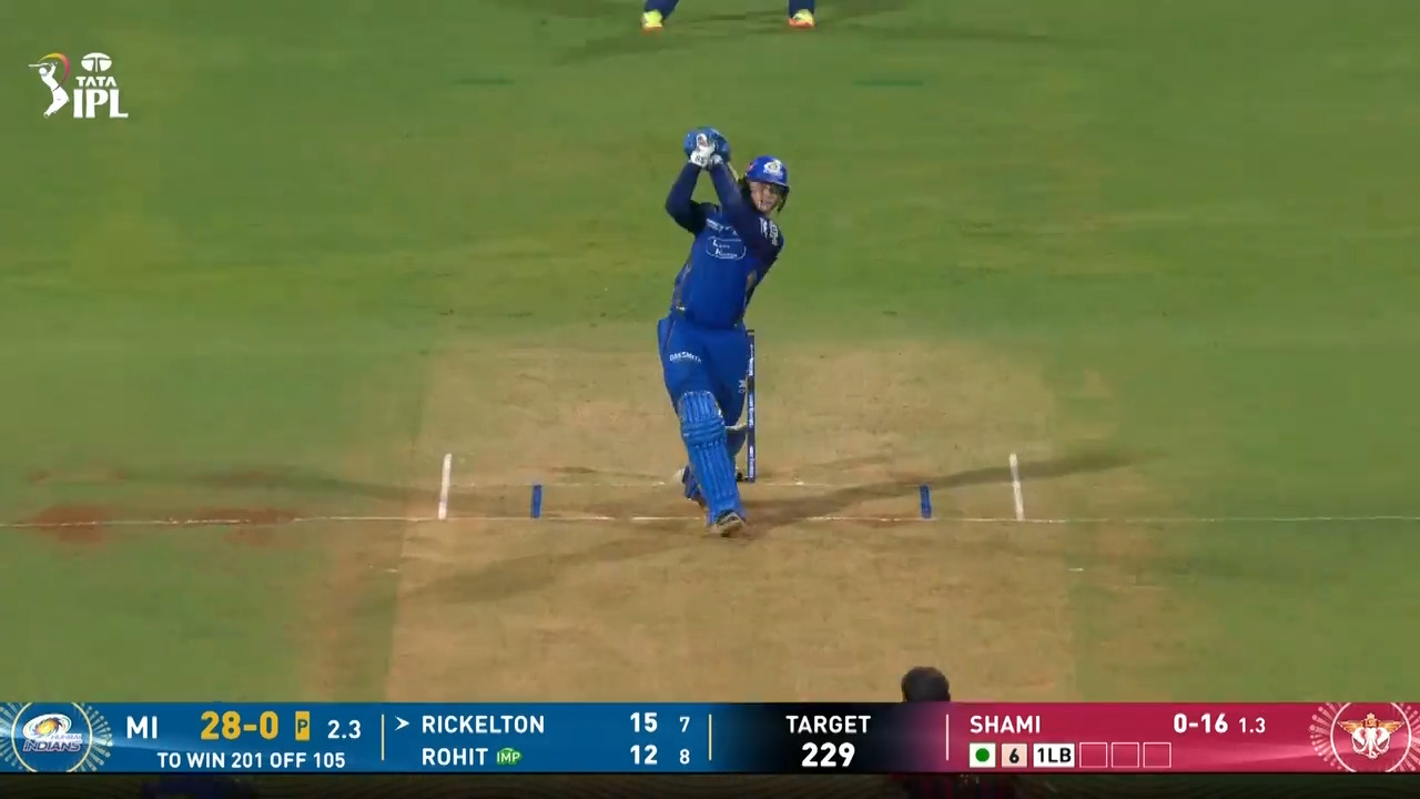 IPL 2026 M47: MI vs LSG - Ryan Rickelton Six