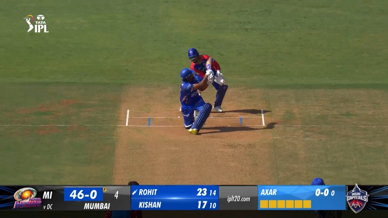 M20: MI vs DC – Rohit Sharma Six