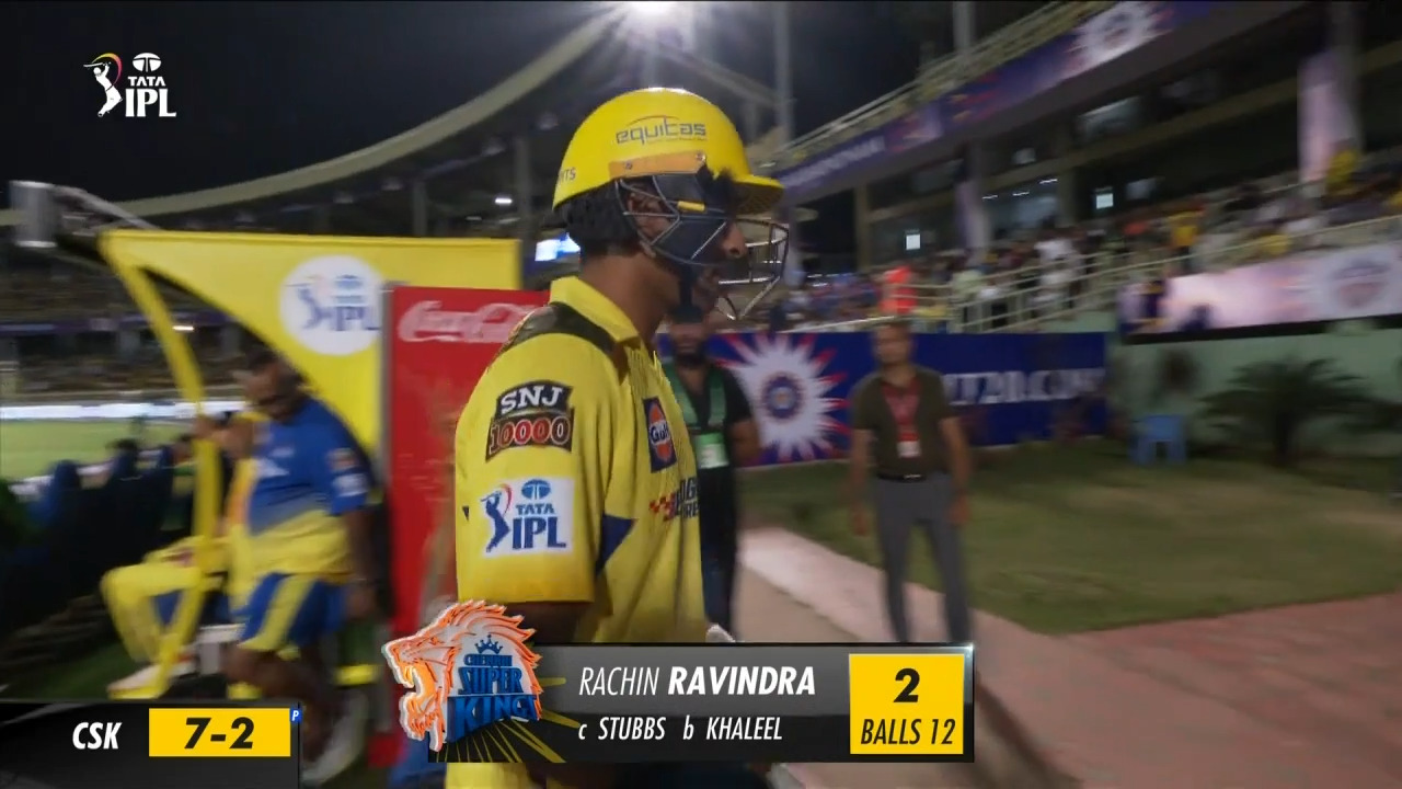 M13: DC vs CSK – Rachin Ravindra Wicket