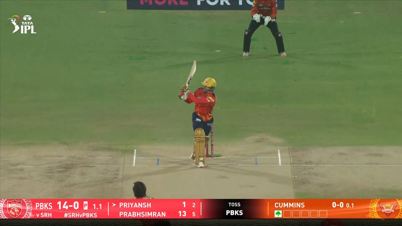 IPL 2025 M27: SRH vs PBKS - Priyansh Arya Six