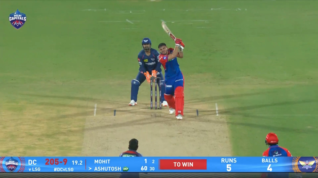 IPL 2025 M04: DC vs LSG - Ashutosh Sharma Six