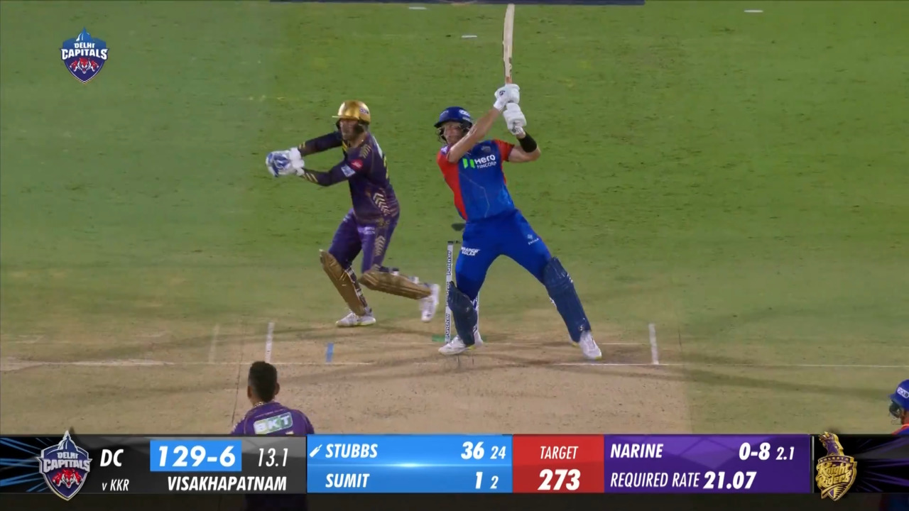 M16: DC vs KKR – Tristan Stubbs Six