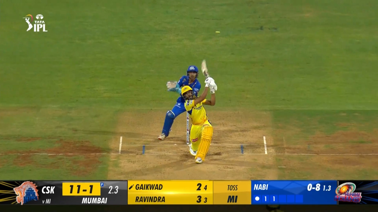 M29: MI vs CSK – Ruturaj Gaikwad Six
