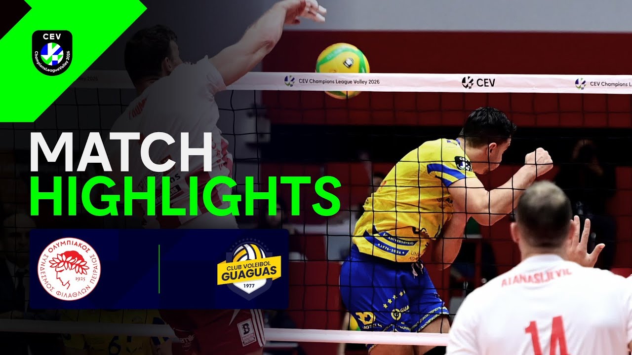 Highlights | Olympiacos PIRAEUS vs. Guaguas LAS PALMAS | CEV Champions League Volley 2026