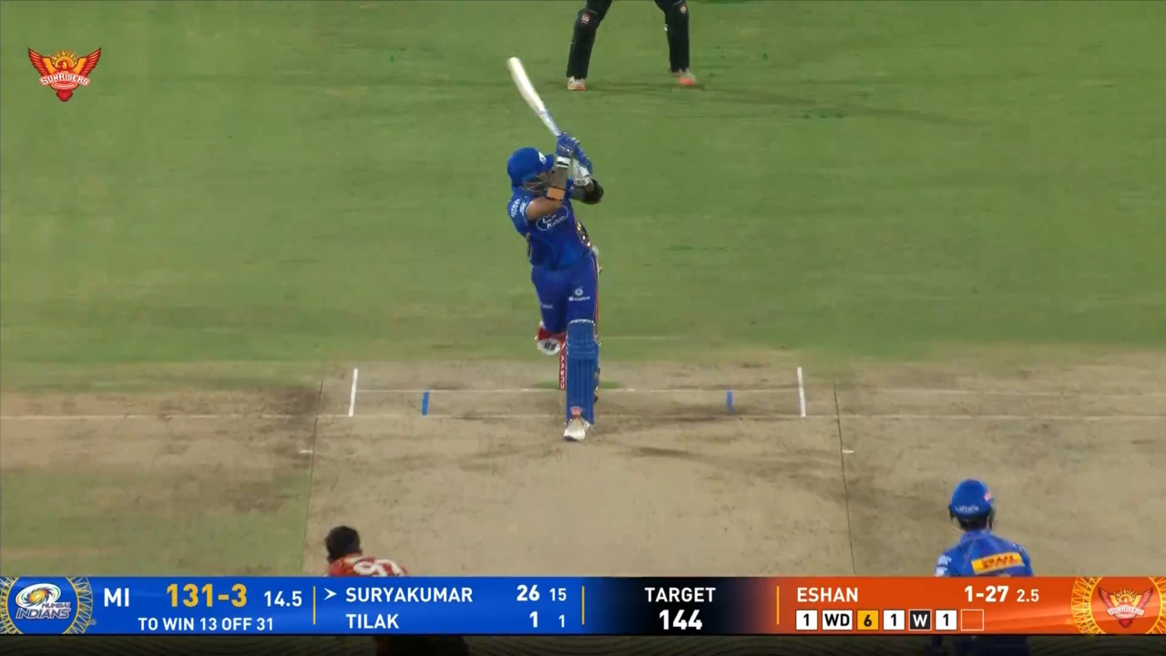 IPL 2025 M41: SRH vs MI - Suryakumar Yadav Six