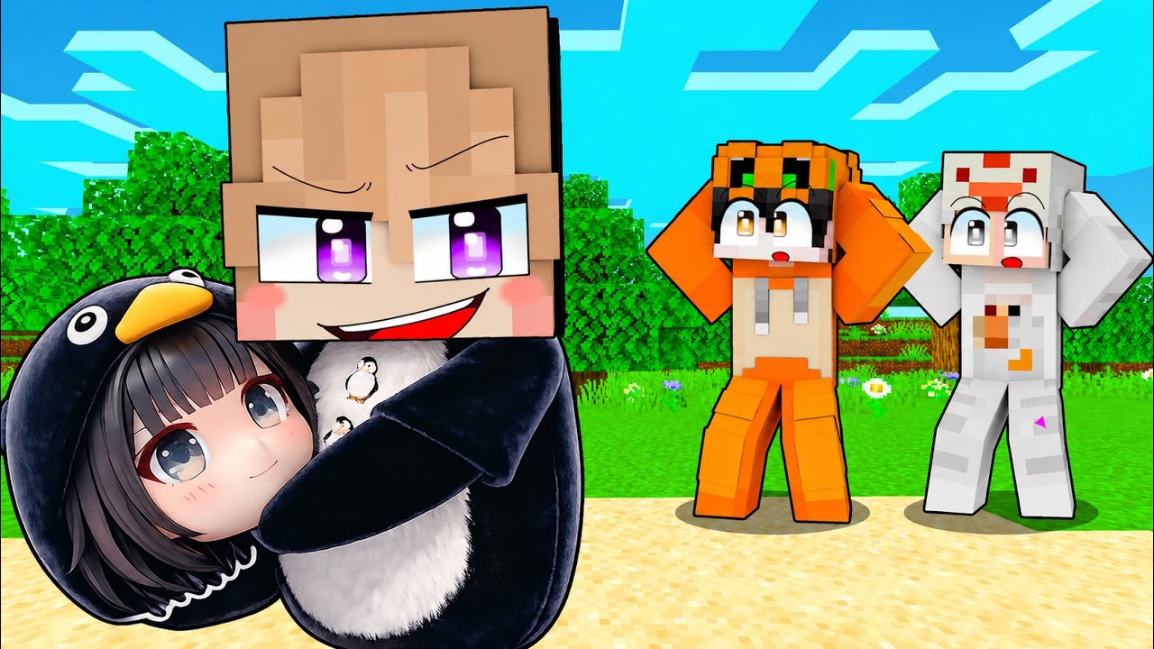 AKU MENYAMAR JADI GUGU GAGA PENGUIN UNTUK PRANK TEMANKU DI MINECRAFT!! background