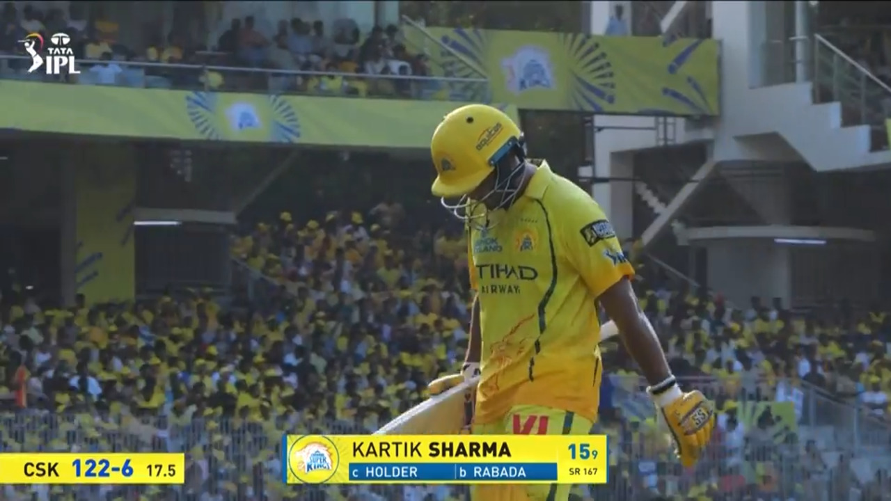 IPL 2026 M37: CSK vs GT - Kartik Sharma Wicket