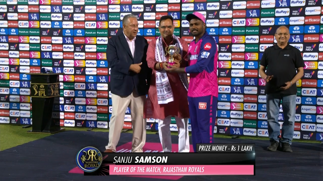 M04: RR vs LSG – Player of the Match – Sanju Samson