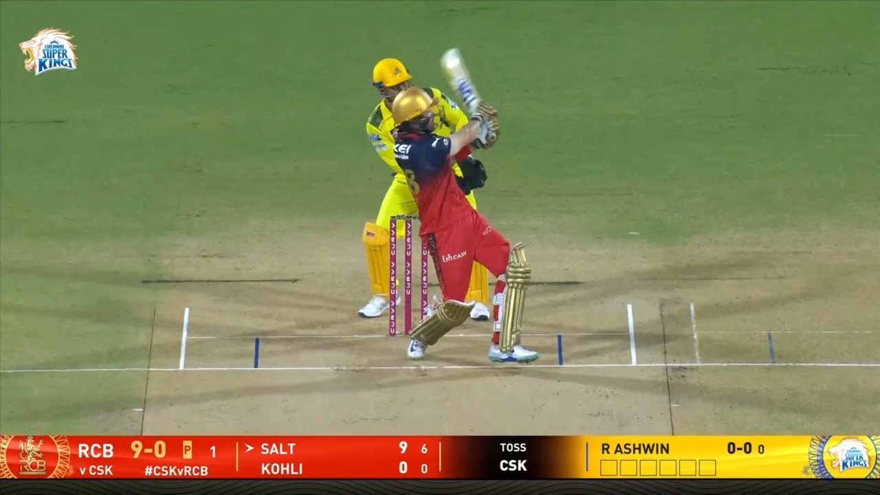 IPL 2025 M08: CSK vs RCB - Phil Salt Six