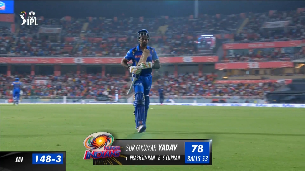 M33: PBKS vs MI – Suryakumar Yadav Wicket