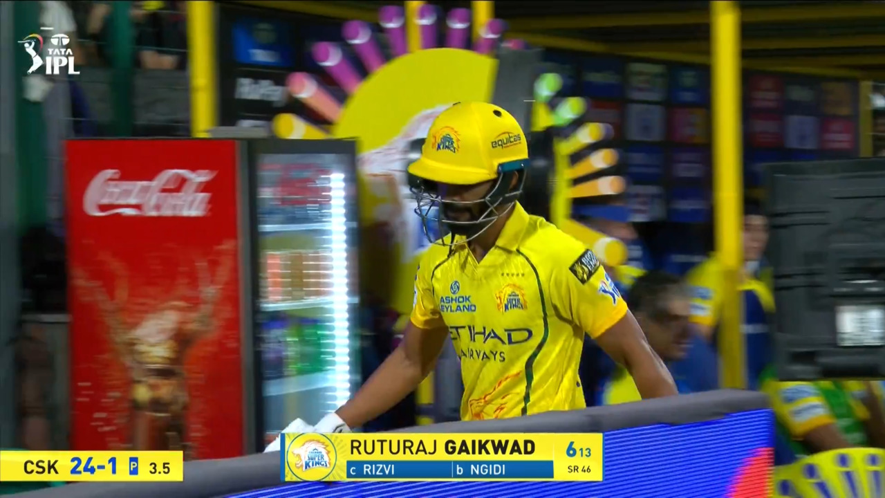 IPL 2026 M48: DC vs CSK - Ruturaj Gaikwad Wicket