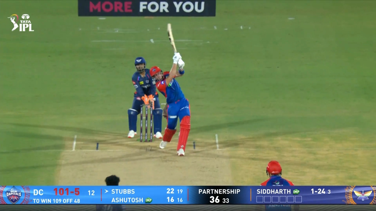 IPL 2025 M04: DC vs LSG - Tristan Stubbs Six