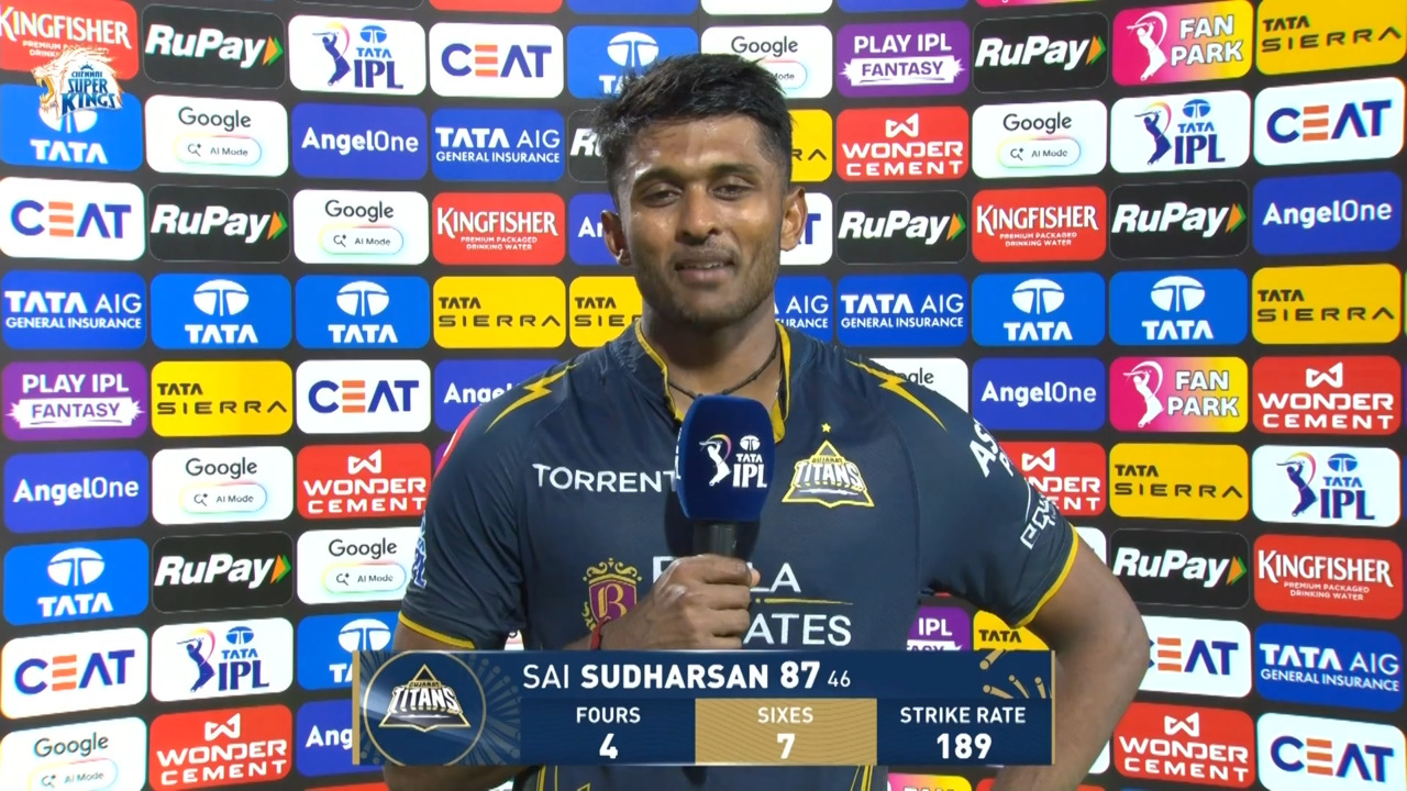 IPL 2026 M37: CSK vs GT - Sai Sudharsan Interview