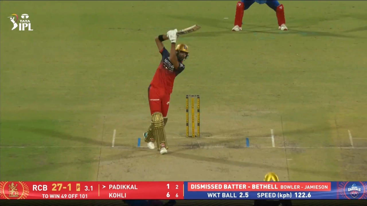 IPL 2026 M39: DC vs RCB - Devdutt Padikkal Six