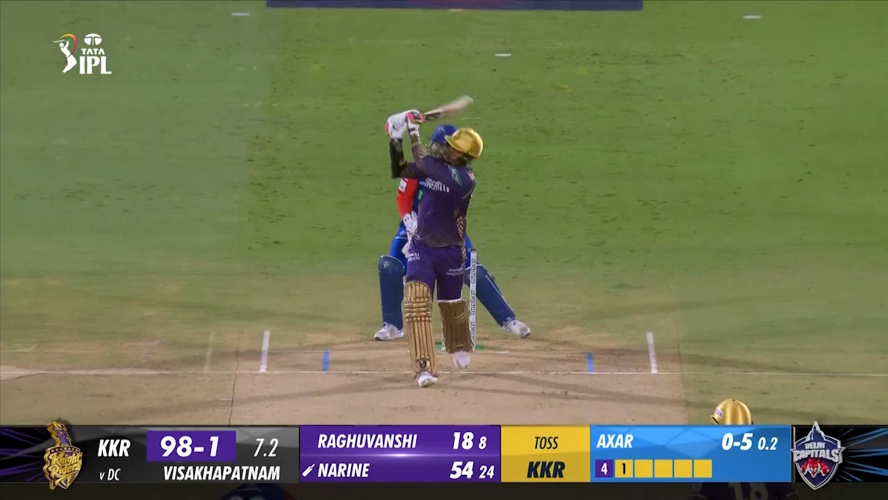 M16: DC vs KKR – Sunil Narine Six