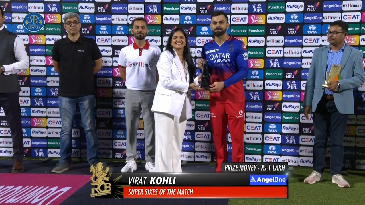 M19: RR vs RCB – AngelOne Super 6 of the Match – Virat Kohli