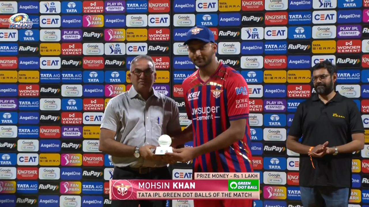 IPL 2026 M47: MI vs LSG - TATA IPL Green Dot Balls of the Match - Mohsin Khan