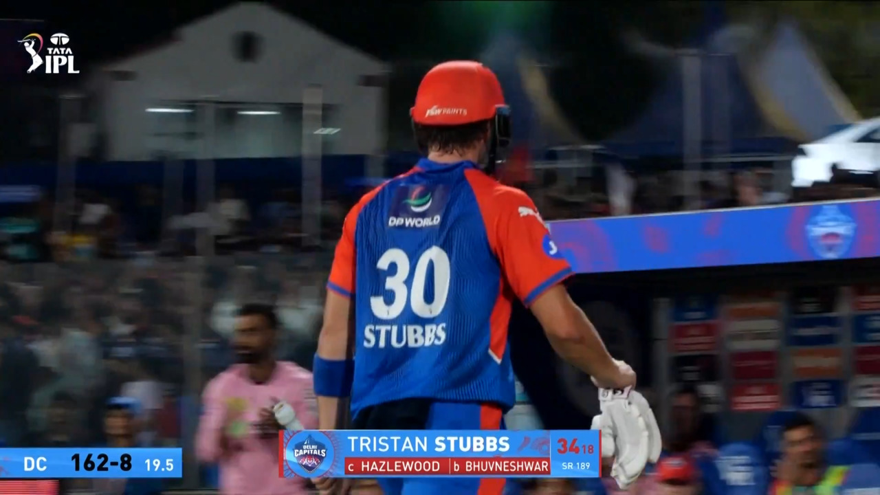 IPL 2025 M46: DC vs RCB - Tristan Stubbs Wicket
