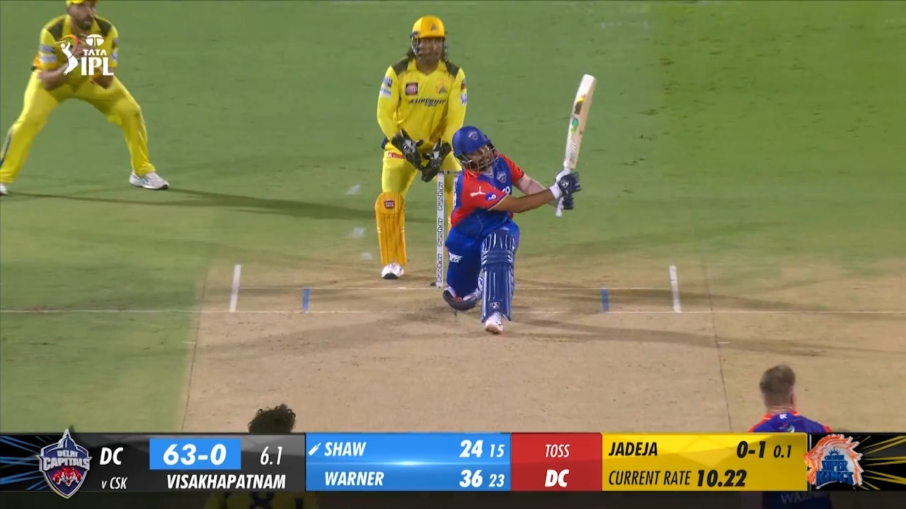 M13: DC vs CSK – Prithvi Shaw Six