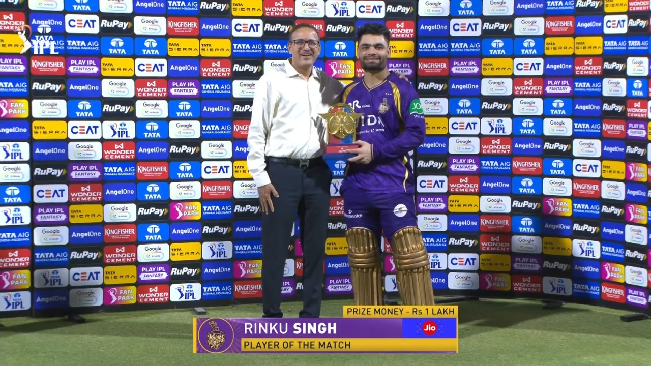 IPL 2026 M38: LSG vs KKR - Player of the Match - Rinku Singh