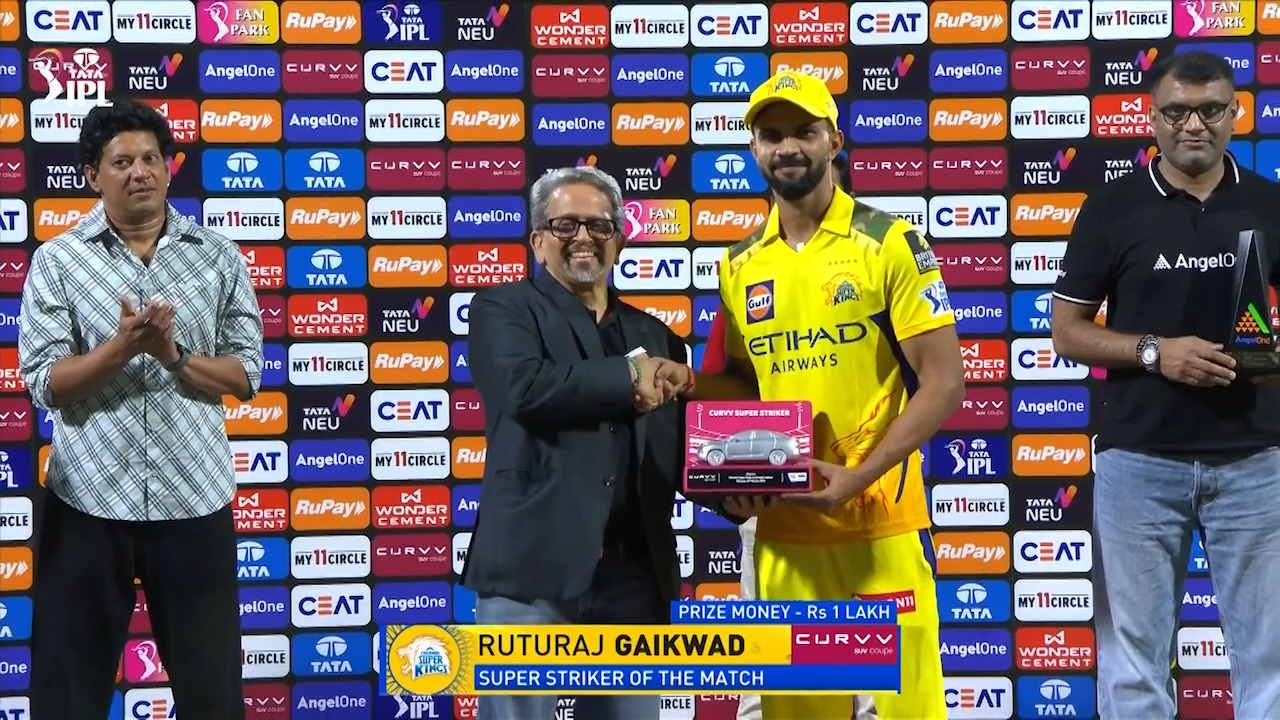 IPL 2025 M03: CSK vs MI - Curvv Super Striker of the Match - Ruturaj Gaikwad