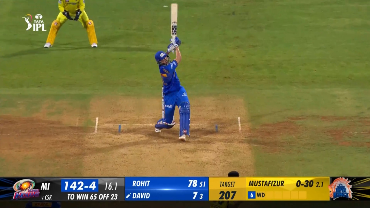 M29: MI vs CSK – Tim David Six