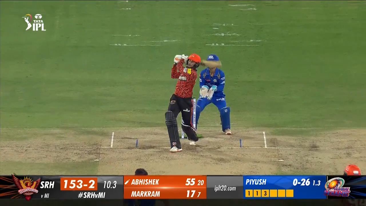 M08: SRH vs MI – Abhishek Sharma Six poster - similar to IPL 2026 M65: KKR vs MI - Cameron Green Wicket