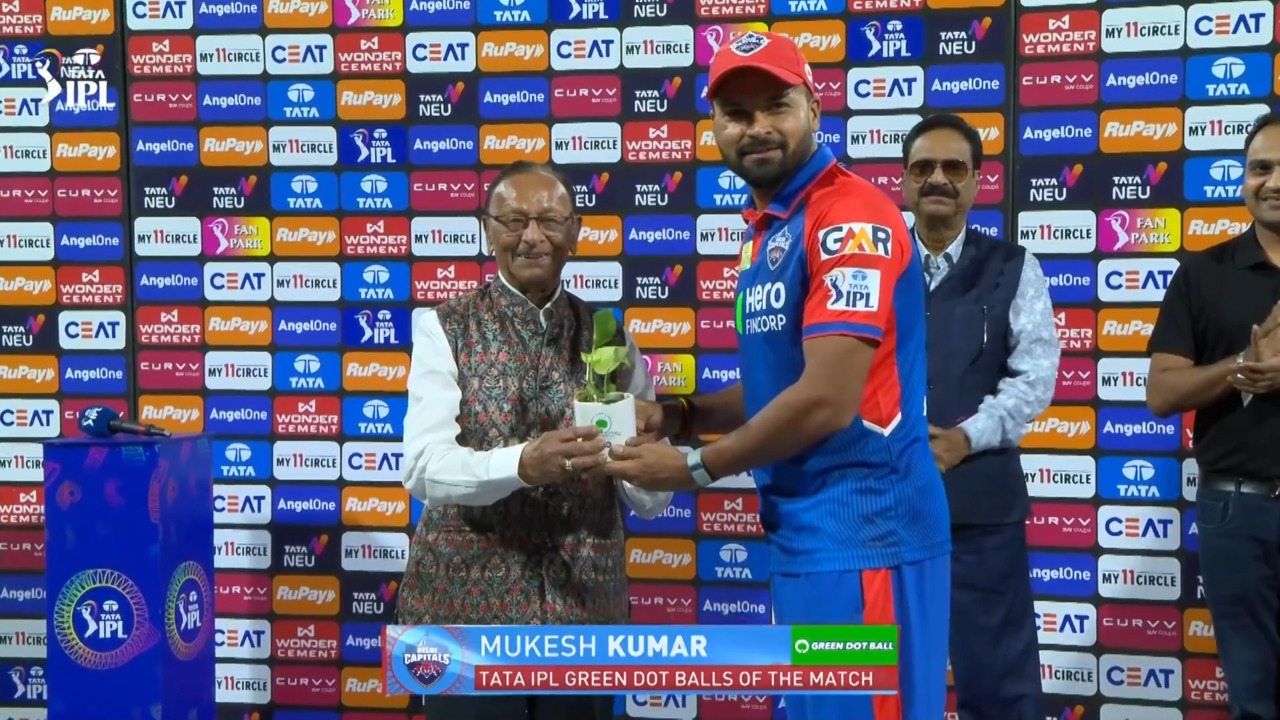 IPL 2025 M40: LSG vs DC - TATA IPL Green Dot Balls of the Match - Mukesh Kumar